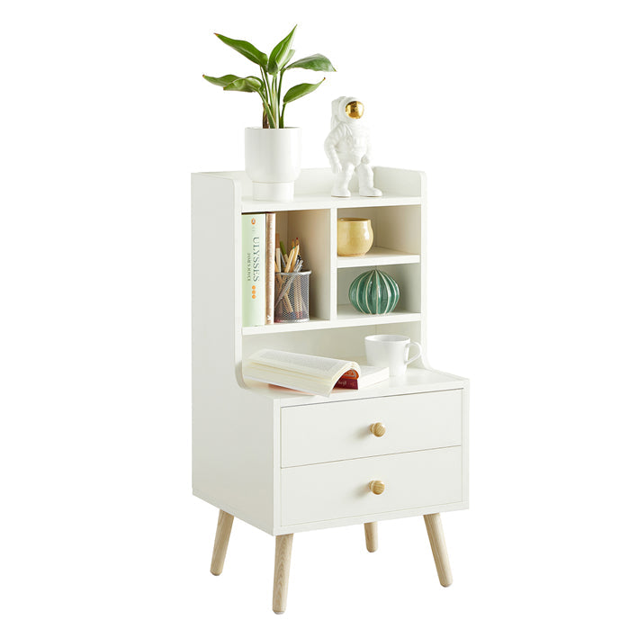 SoBuy | Comodino | Tavolino da divano | Tavolino d'appoggio | Comodino | FBT100-W