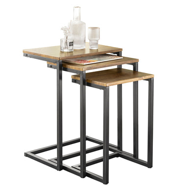 SoBuy | Lot de 3 tables d'appoint | Table basse de salon | Table basse de canapé | FBT102-F