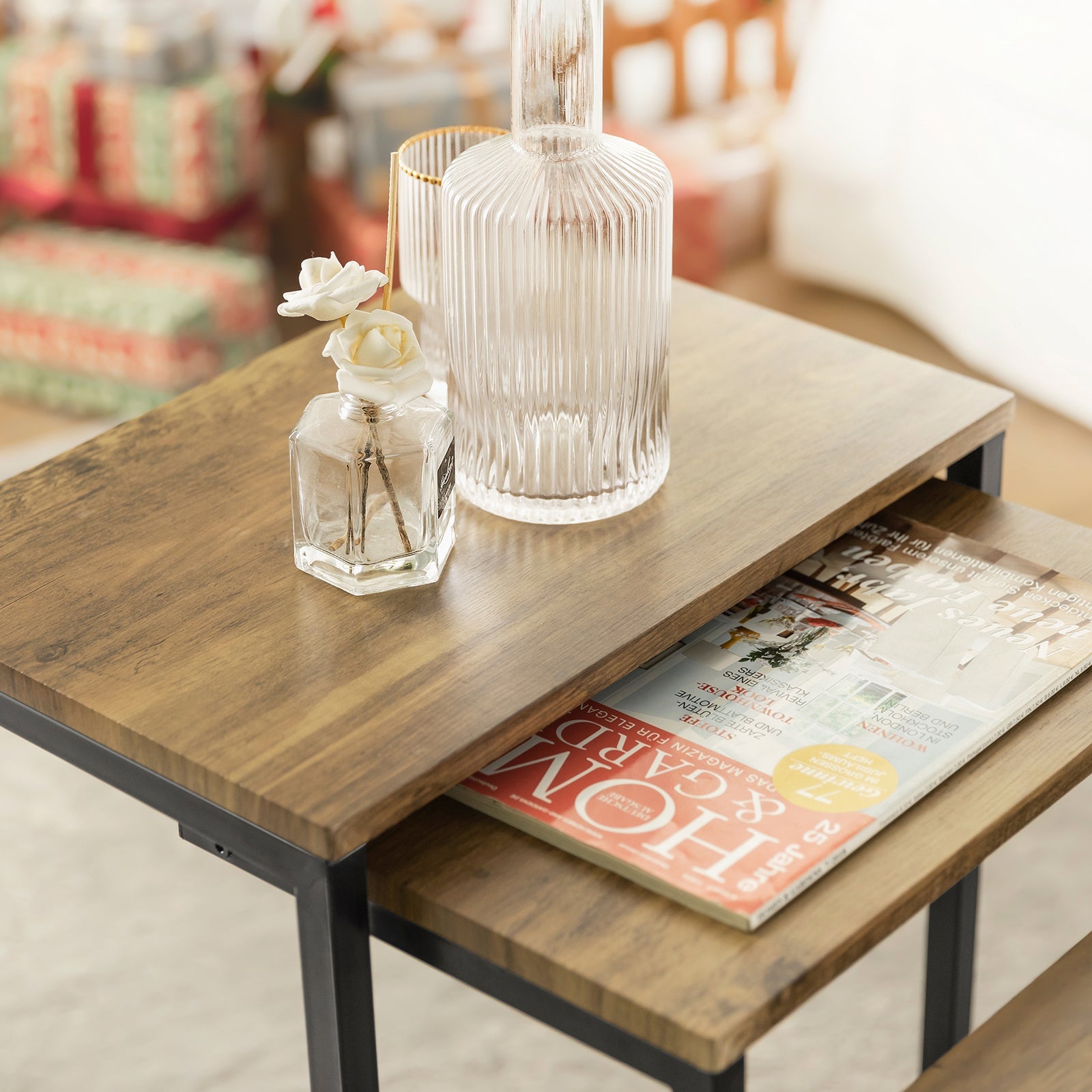 SoBuy | Lot de 3 tables d'appoint | Table basse de salon | Table basse de canapé | FBT102-F
