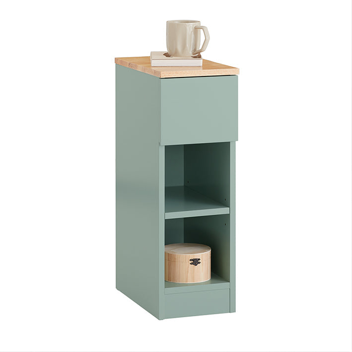 SoBuy | Comodino stretto | Tavolino con cassetto | Verde | 20x61x35cm | FBT111-GR