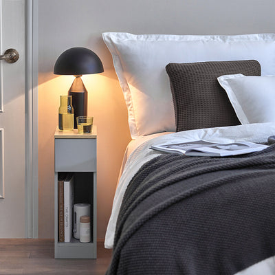 Ensemble de 2 tables de chevet SoBuy, table d'appoint étroite avec tiroir, gris clair, 20 x 60 x 35 cm, FBT111-HGx2 