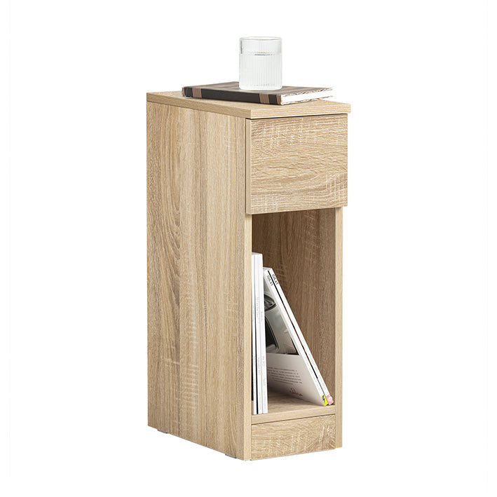 SoBuy Comodino Stretto | con Cassetto Naturale | 20x60x35cm | FBT111-N