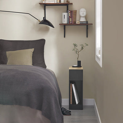 SoBuy | Comodini 2 pz. stretti | Tavolino da caffè con cassetto | Nero 20x60x35cm | FBT111-SCHx2