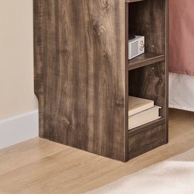 SoBuy | Comodino stretto Tavolino da Salotto | con cassetto Marrone | 20x60x35cm | FBT111-SN