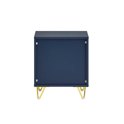 SoBuy | Nachttisch mit 2 Schubladen | Moderner Sofatisch | Beistelltisch | Blau | FBT115-B