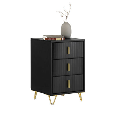 SoBuy | Comodino con 3 cassetti | Tavolino da divano | Tavolino laterale | Nero | FBT115-L-SCH