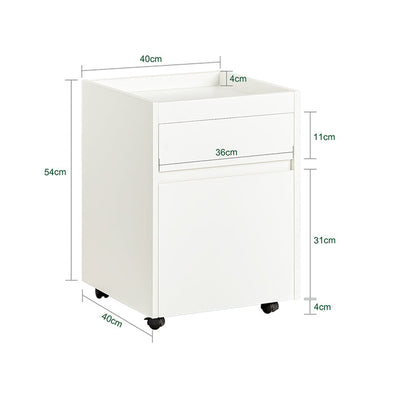 SoBuy | Chariot de rangement | Chariot de bureau | Table d'appoint à roulettes | Table imprimante | Blanc | FBT121-W