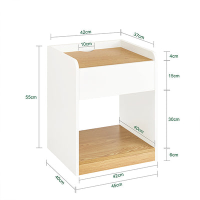 SoBuy | Comodino | Letto boxspring | Tavolino | Tavolino da divano | Comodino da notte | FBT128-WN