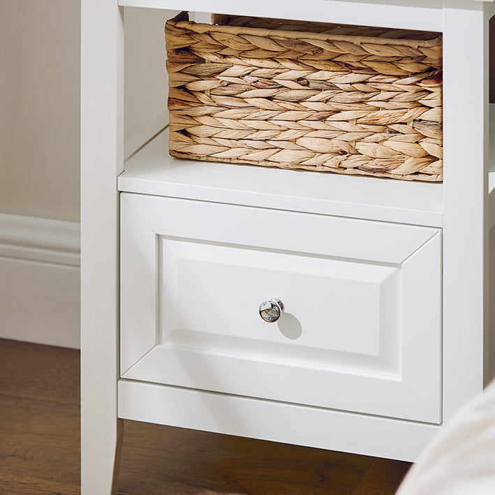 Prevendita | SoBuy | Comodino | Tavolino con 1 cassetto | Tavolino da divano | Bianco | FBT131-W