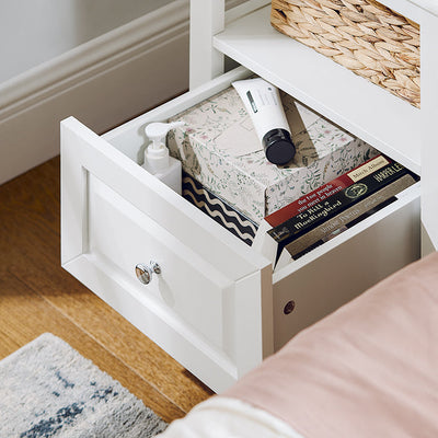 Prevendita | SoBuy | Comodino | Tavolino con 1 cassetto | Tavolino da divano | Bianco | FBT131-W