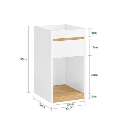 SoBuy | Comodino | Letto boxspring | Tavolino da divano | Tavolino d'appoggio | Comò da notte | Bianco | FBT137-W