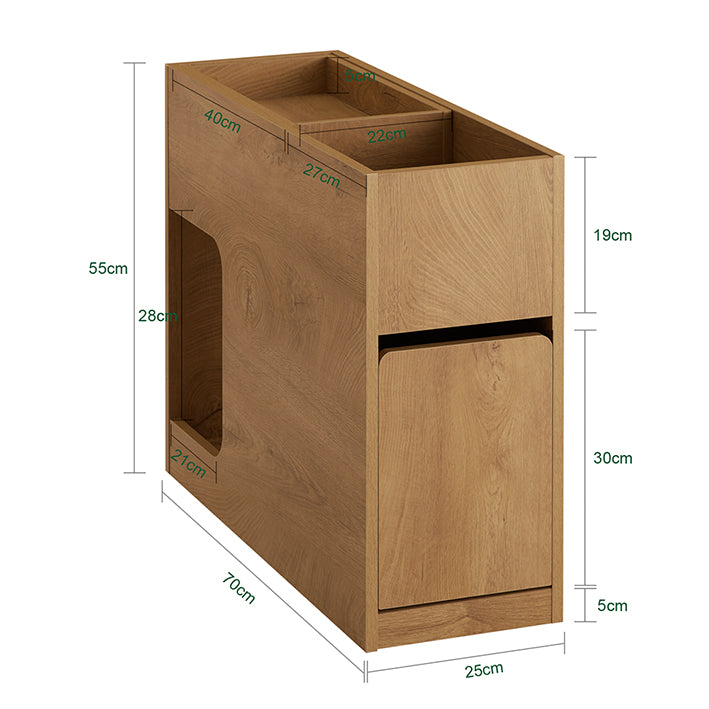 SoBuy | Nachttisch | Beistelltisch | Sofatisch | Schrank für Büro Natur | FBT158-N
