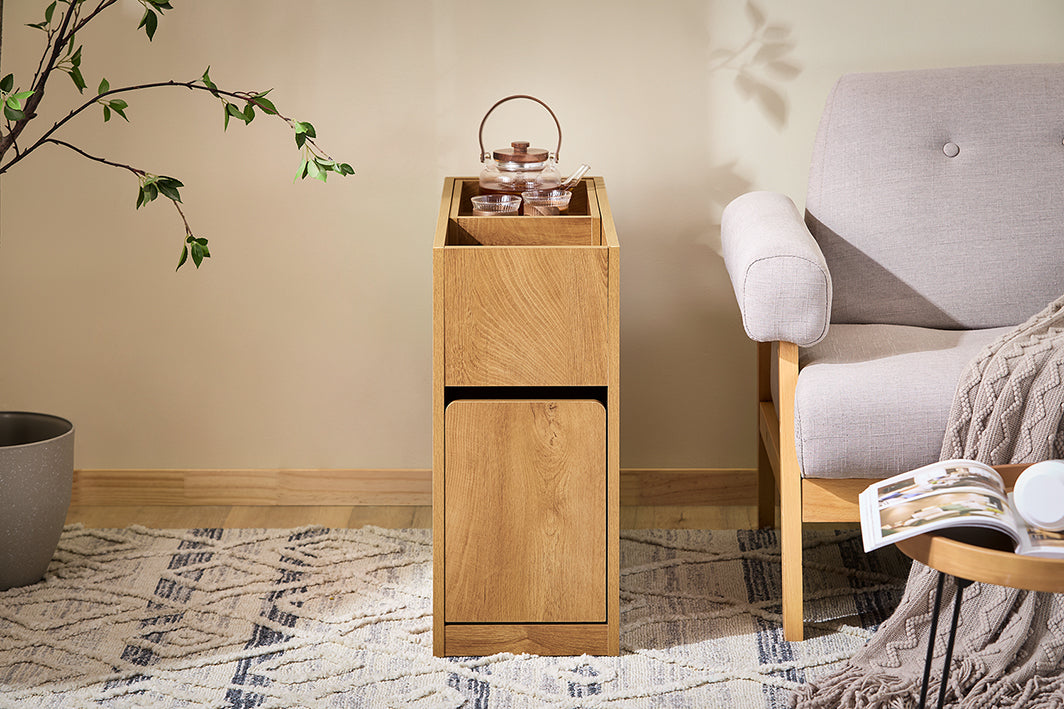 SoBuy | Nachttisch | Beistelltisch | Sofatisch | Schrank für Büro Natur | FBT158-N