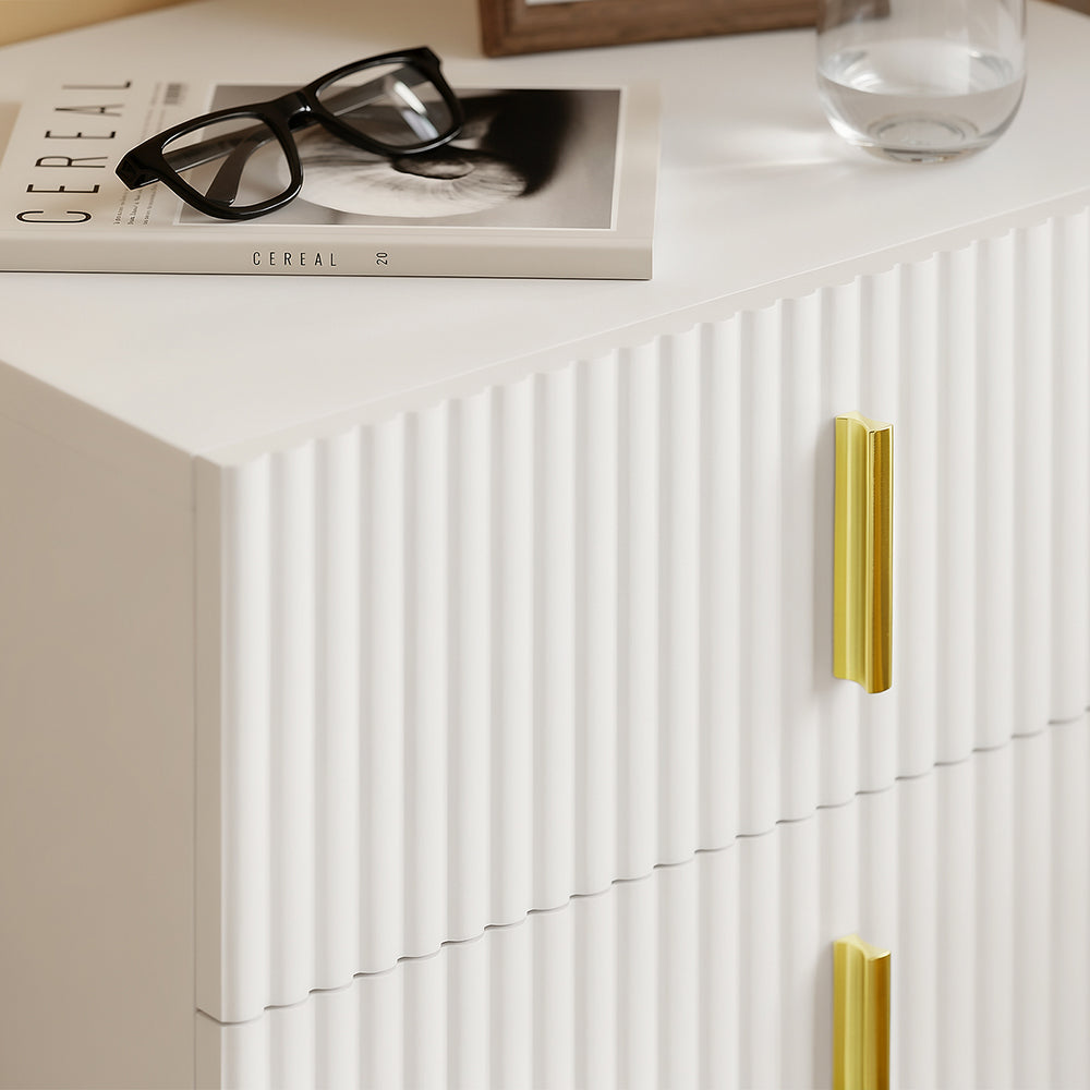 SoBuy Nachttisch hängend mit Sensorlicht und Schublade Weiß FBT177-E-W