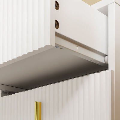 SoBuy Nachttisch hängend mit Sensorlicht und Schublade Weiß FBT177-E-W