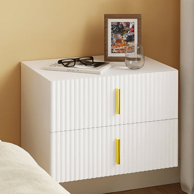 SoBuy Nachttisch hängend mit Sensorlicht und Schublade Weiß FBT177-E-W