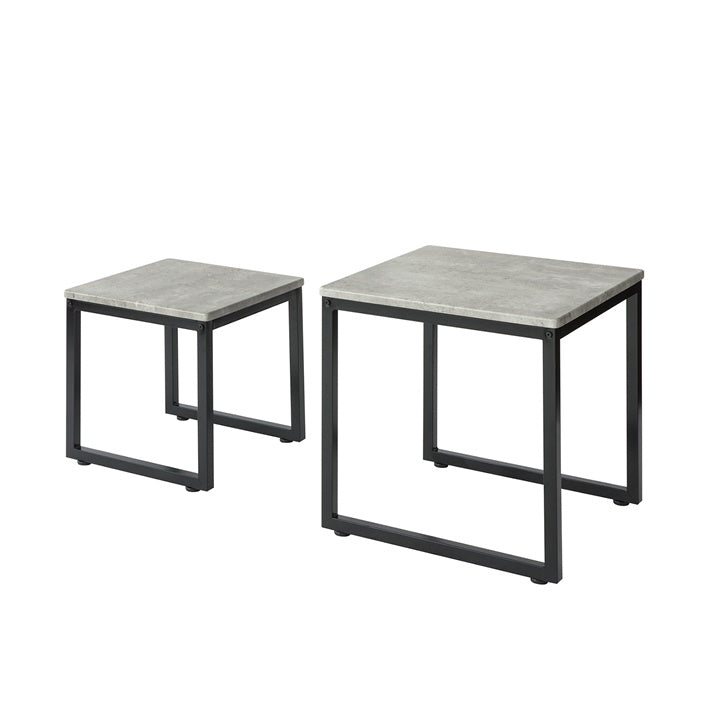 SoBuy | Set di 2 tavolini | Tavolino da caffè | Tavolino da salotto grigio | FBT42-HG