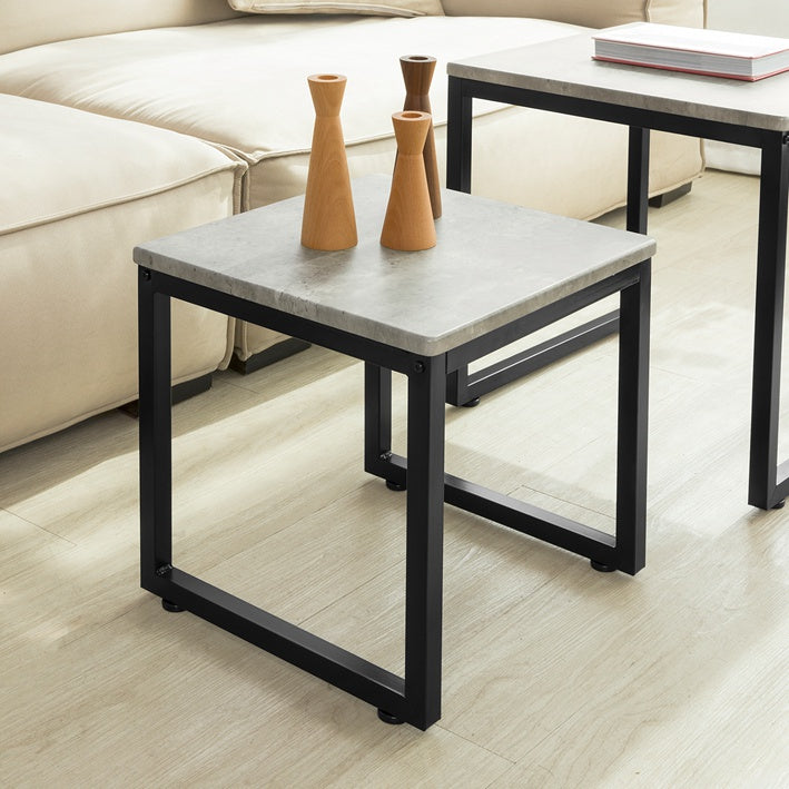 SoBuy | 2 tables gigognes | Table d'appoint | Table basse gris | FBT42-HG