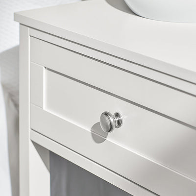 SoBuy | Set di 2 comodini | Per camera da letto | Tavolino da divano | Tavolino d'appoggio bianco | FBT46-Wx2