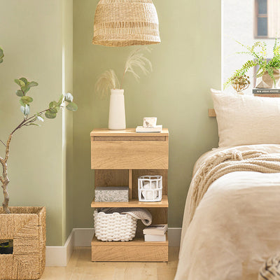 SoBuy | Table de Chevet | Chevet | Table d'Appoint | Commode Nature | FBT49-Nx2