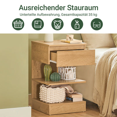 SoBuy | Table de Chevet | Chevet | Table d'Appoint | Commode Nature | FBT49-Nx2