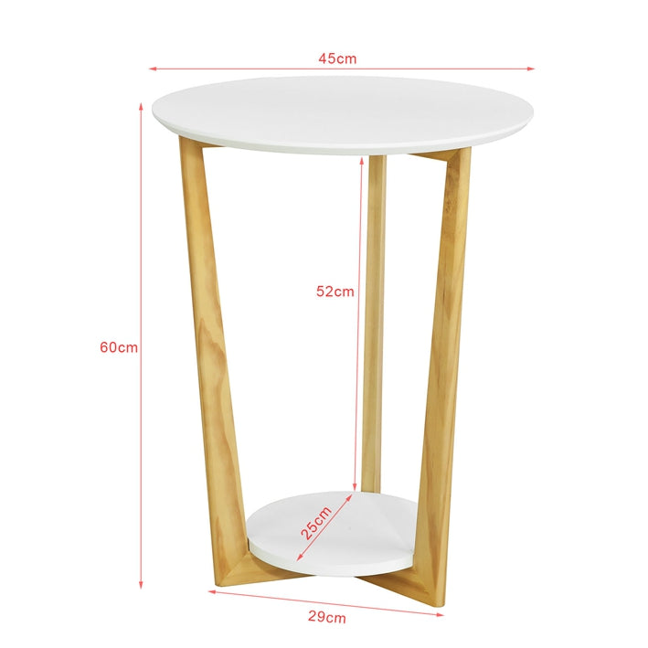 SoBuy | Tavolino | Tavolo da balcone | Tavolino da caffè | Bianco | FBT52-WN