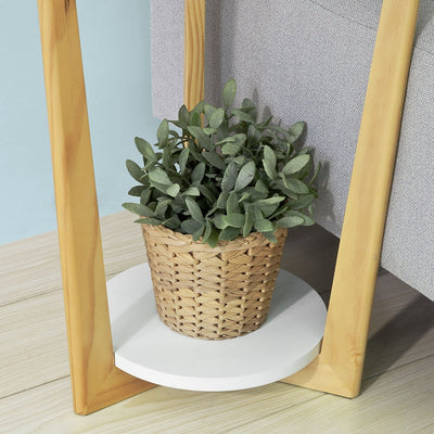 SoBuy | Tavolino | Tavolo da balcone | Tavolino da caffè | Bianco | FBT52-WN