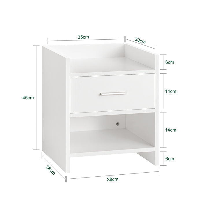 SoBuy | Comodino Bianco | Tavolino da Salotto | Comodino | FBT66-W