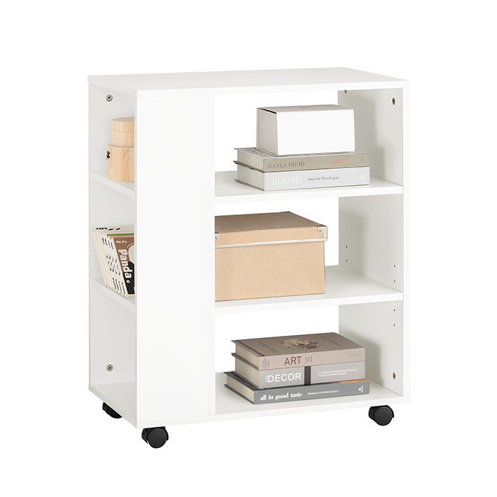 SoBuy | Tavolino Portastampante | Mobile Porta Documenti | Tavolino Salotto Bianco | FBT68-W