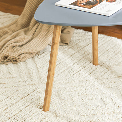 SoBuy | Lot de 2 tables d'appoint | Tables gigognes | Tables basses | Gris clair et blanc | FBT74-HG 