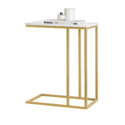 SoBuy | Table d'appoint | Table de soin avec structure métallique dorée | Table basse canapé | FBT87-G