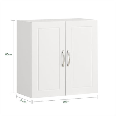 SoBuy | Pensile da Bagno | Armadietto da Muro | Mobiletto Bagno Bianco | FRG231-W
