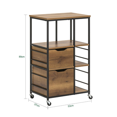 SoBuy | Carrello da portata | Credenza da cucina | Armadietto multiuso | FKW111-PF