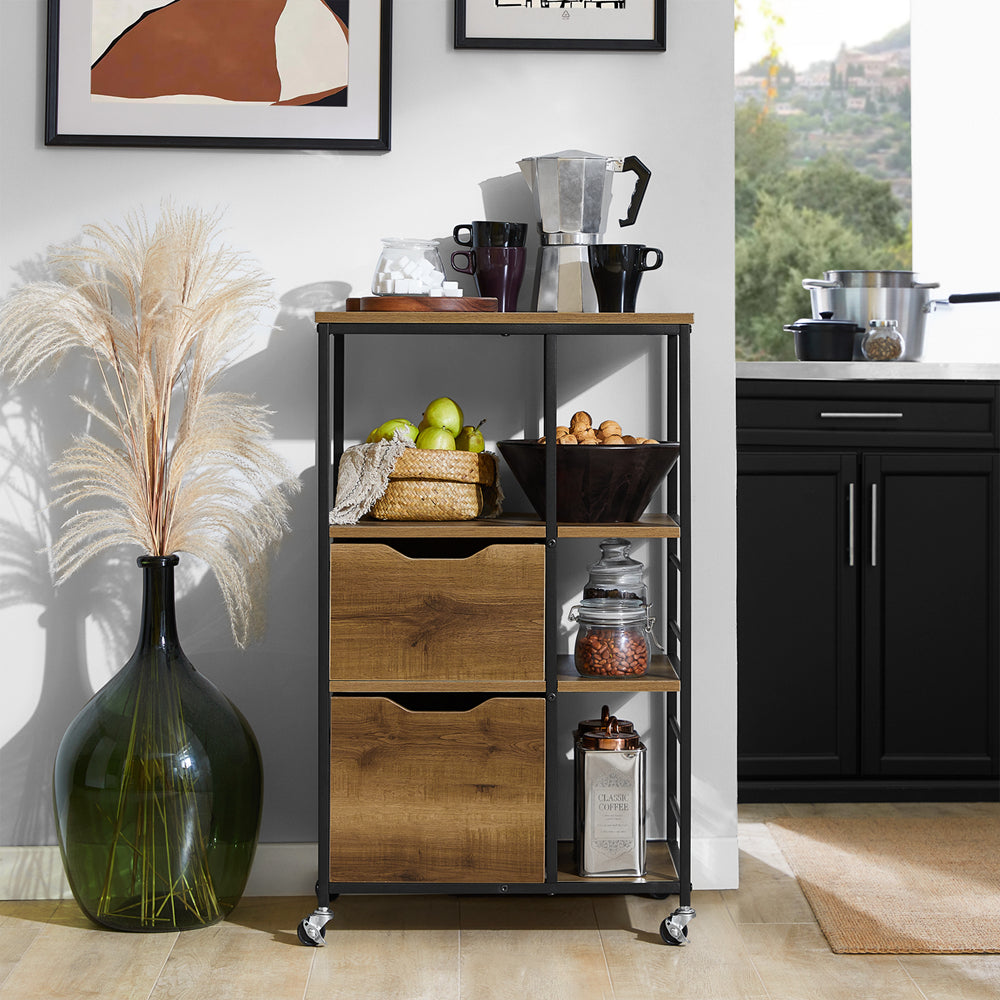 SoBuy | Carrello da portata | Credenza da cucina | Armadietto multiuso | FKW111-PF