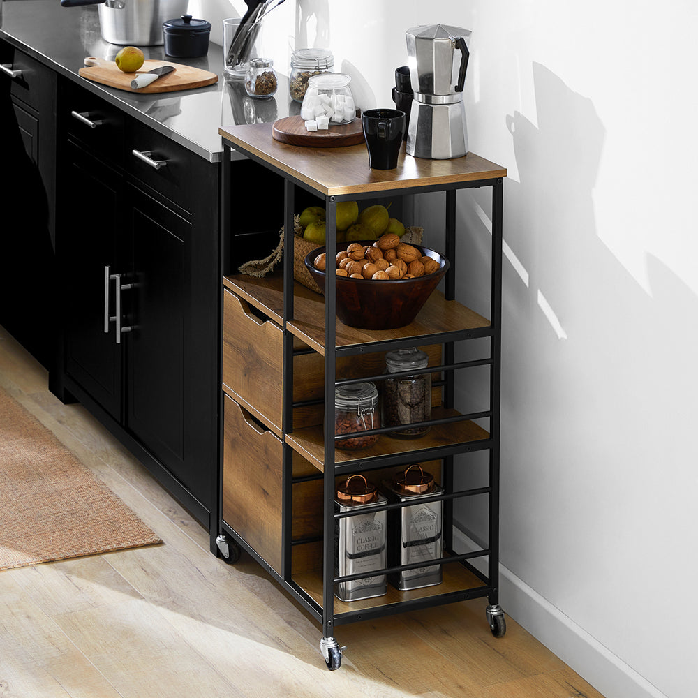SoBuy | Carrello da portata | Credenza da cucina | Armadietto multiuso | FKW111-PF
