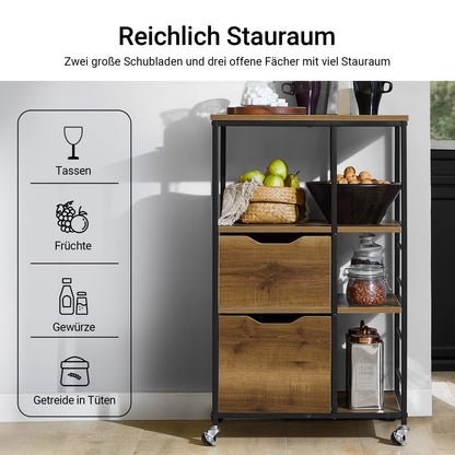 SoBuy | Chariot de service | Meuble de cuisine | Meuble multifonction | FKW111-PF