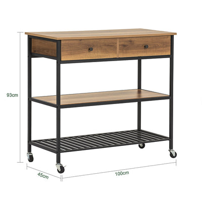 SoBuy | Carrello da cucina | Credenza | Carrello di servizio | Mobiletto per ingresso | FKW112-PF