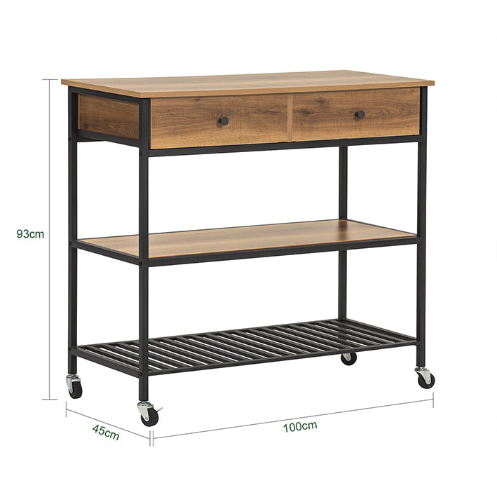 SoBuy | Carrello da cucina | Credenza | Carrello di servizio | Mobiletto per ingresso | FKW112-PF