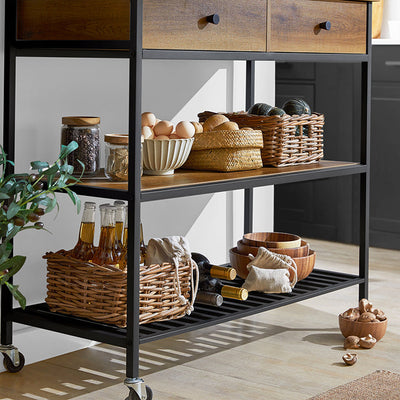 SoBuy | Carrello da cucina | Credenza | Carrello di servizio | Mobiletto per ingresso | FKW112-PF