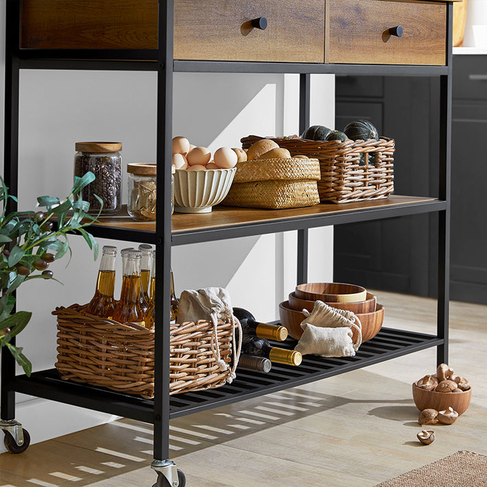 SoBuy | Carrello da cucina | Credenza | Carrello di servizio | Mobiletto per ingresso | FKW112-PF