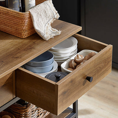 SoBuy | Carrello da cucina | Credenza | Carrello di servizio | Mobiletto per ingresso | FKW112-PF