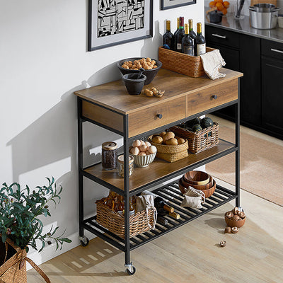 SoBuy | Carrello da cucina | Credenza | Carrello di servizio | Mobiletto per ingresso | FKW112-PF