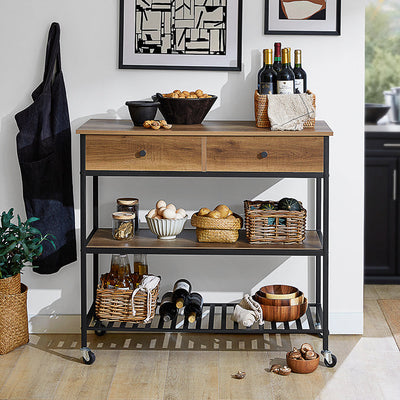 SoBuy | Carrello da cucina | Credenza | Carrello di servizio | Mobiletto per ingresso | FKW112-PF