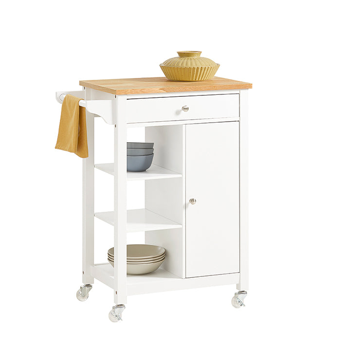SoBuy | Carrello da portata | Carrello di servizio | Carrello da cucina Bianco | FKW46-WN
