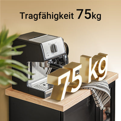 SoBuy Küchenwagen mit 3 Ablagefächern Schwarz 60x90x40cm FKW75-SCH