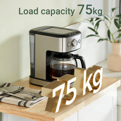 SoBuy Küchenwagen mit 3 Ablagen Weiß-Natur 60x90x40cm FKW75-WN