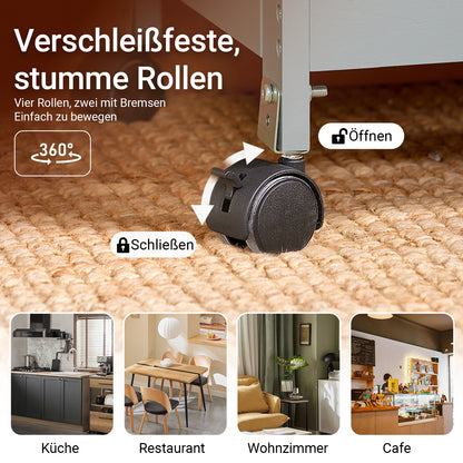 Chariot de cuisine SoBuy, desserte pour cuisine et salle à manger, gris clair, 67 x 84,5 x 37 cm, référence FKW79-HG