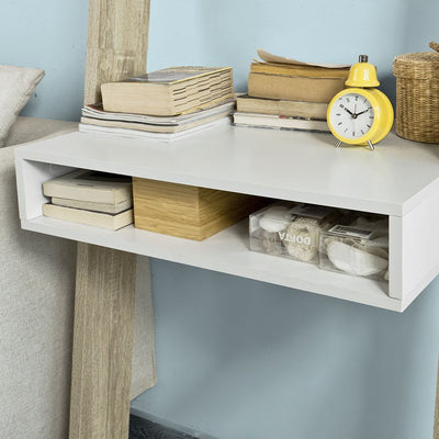 SoBuy | Scaffale Libreria con Scrivania | Scaffale a Muro | Scaffale in Legno | FRG111-WN