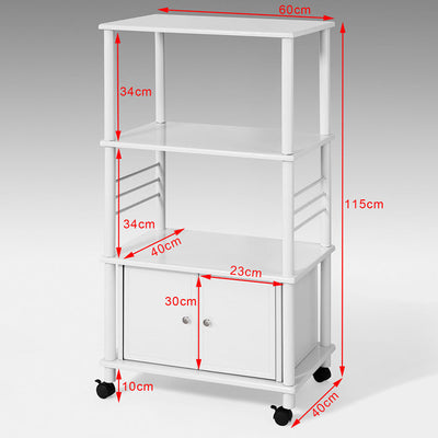 SoBuy | Meuble de cuisine | Meuble de rangement | Meuble micro-ondes Blanc | FRG12-W