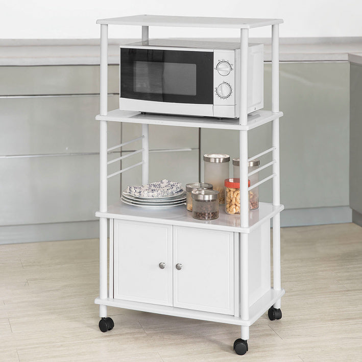 SoBuy | Mobile microonde | Armadietto da cucina | Mobiletto multiuso Bianco | FRG12-W